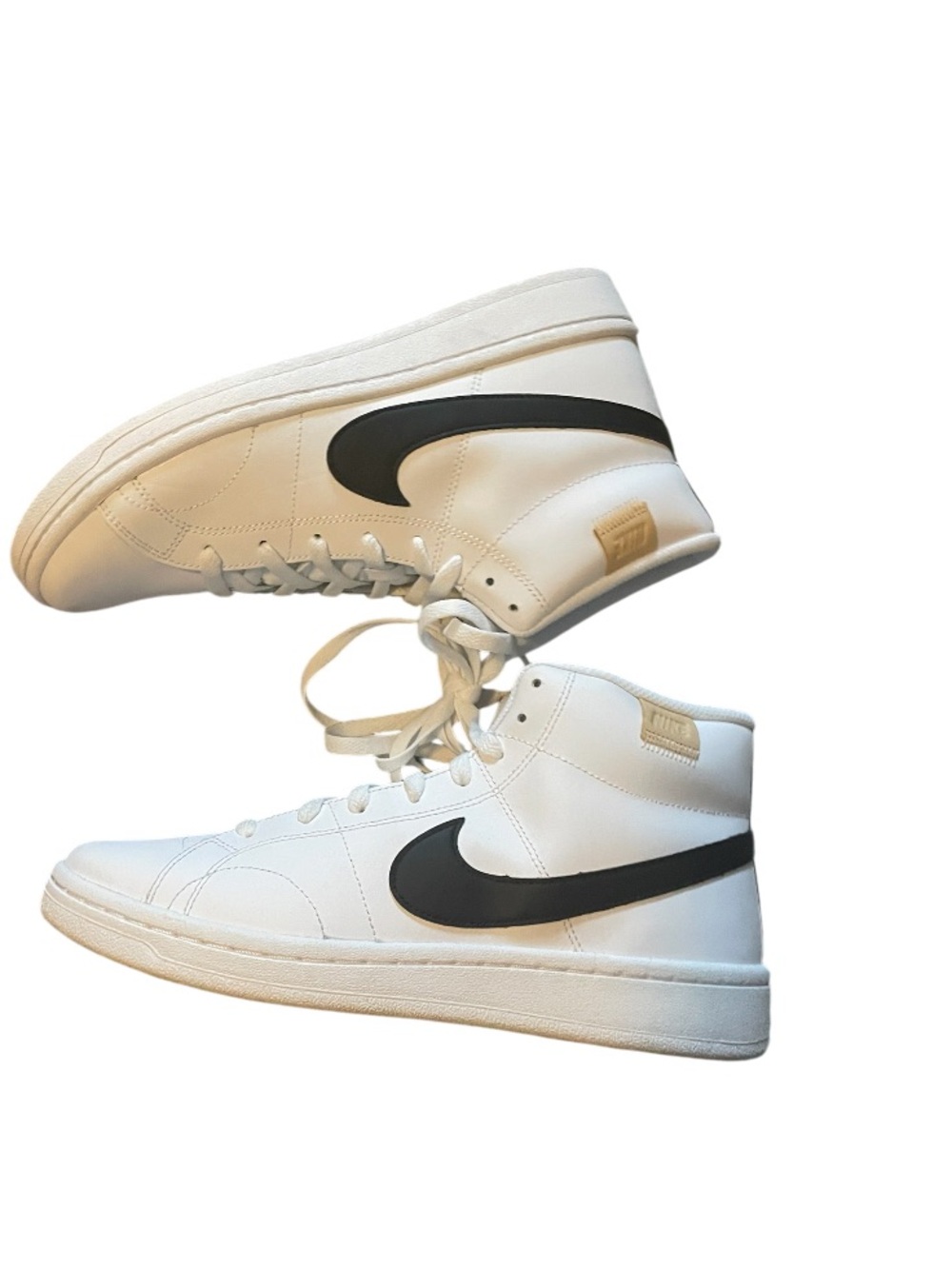 Nike Court Royale 2 Mid in the white and black colorway. 